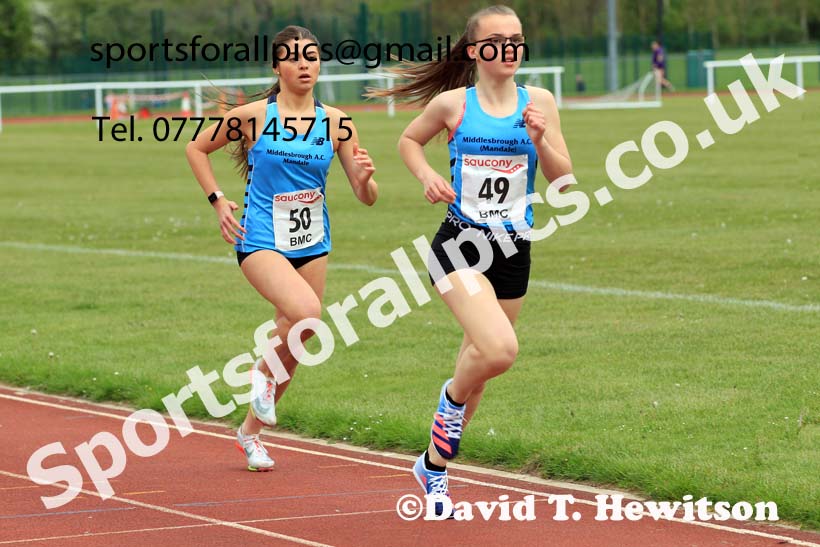 BMC 800 metres, Monday, May 9th, BMC Chester le Street, County Durham. Photo: David T. Hewitson/Sports for All Pics